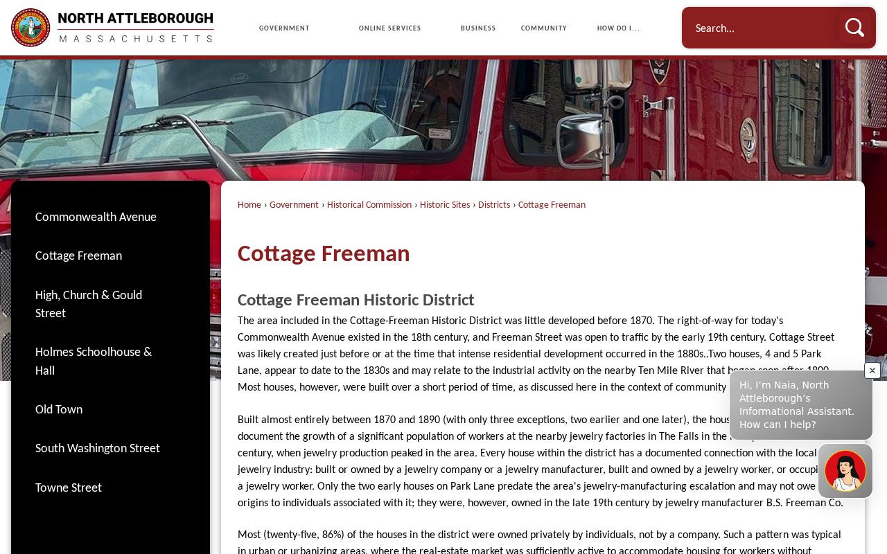 North Attleborough neighbors Cottage-Freeman historic district context