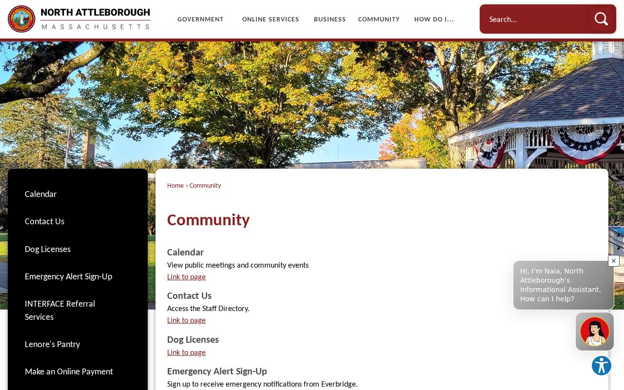 North Attleborough neighbors Town community information page